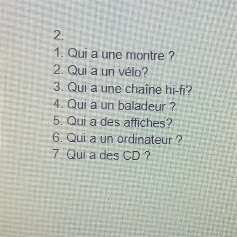 What’s the percentage of each item? French ONLY-example-1