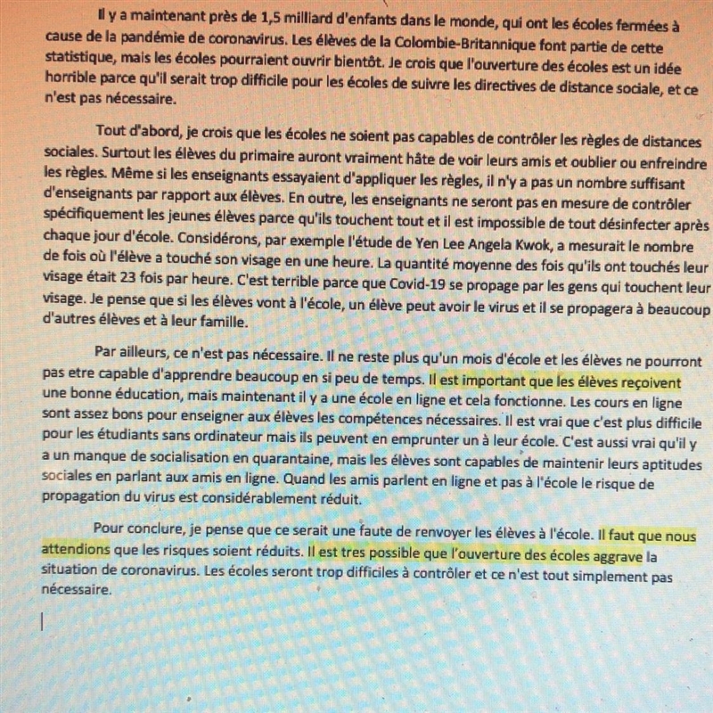 Are the highlighted sentences subjonctif? (also I received 9/10 for the french part-example-1