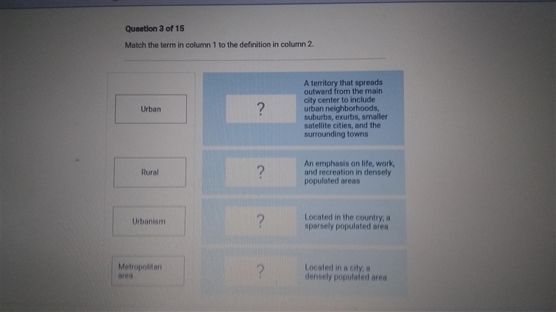 Match the term in column 1 to definition in column 2-example-1