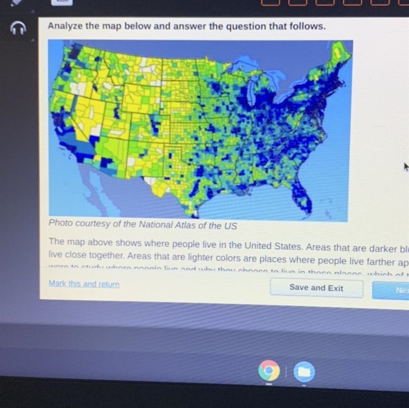 The map above shows where people live in the United States. Areas that are darker-example-1