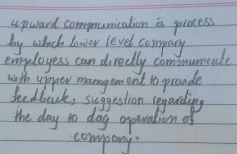 Upward communication ​-example-1