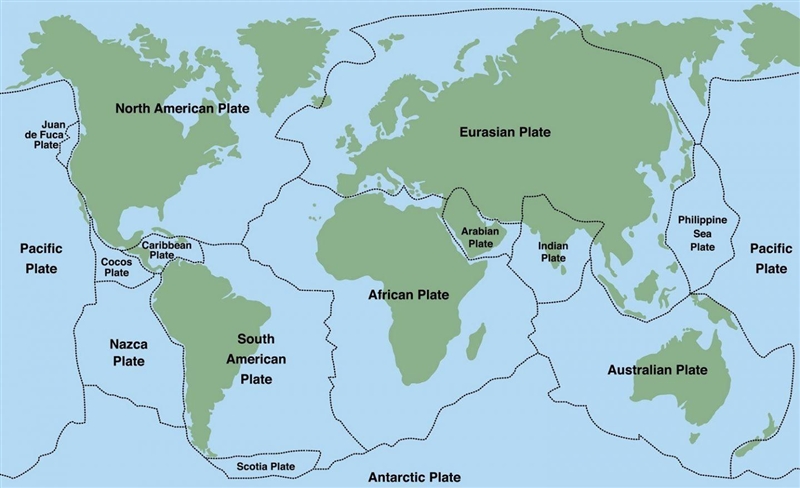 Which plate forms a boundary with the African Plate? Pacific South American Australian-example-1