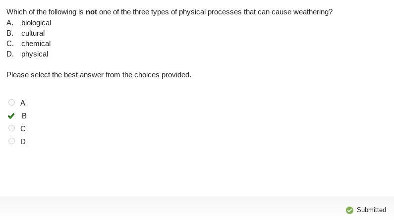 Which of the following is not one of the three types of physical processes that can-example-1