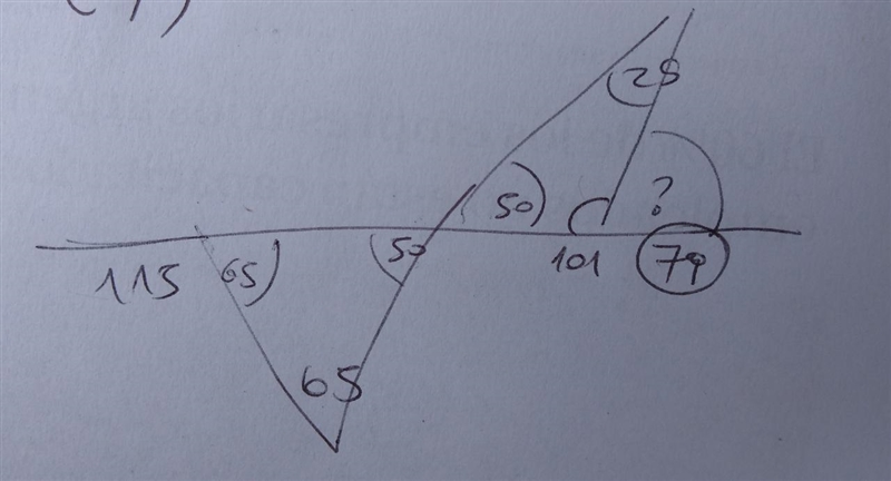 Find the value of the missing angle marked with a ?-example-1