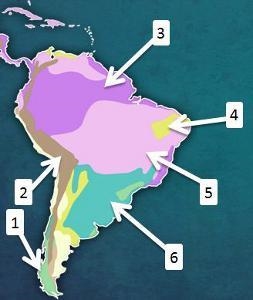 Which climate region is labeled with the number 3 on the map above? A. humid subtropical-example-1