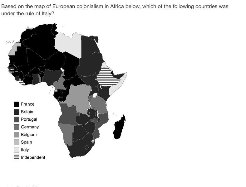 Please help Based on the map of European colonialism in Africa below, which of the-example-1