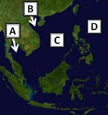 Analyze the map below and answer the question that follows. A satellite map of Southeast-example-1