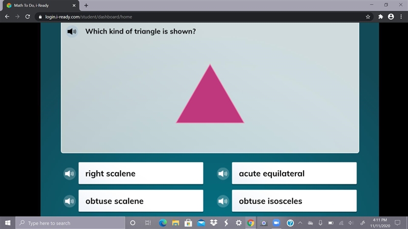 Which kind of triangle is shown?-example-1