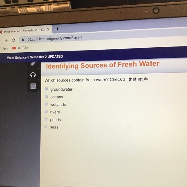 Which sources contain fresh Water? Check all that apply-example-1