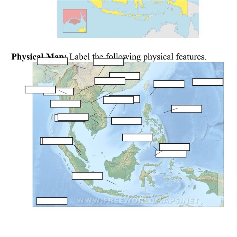 Physical map: label the following physical features-example-1