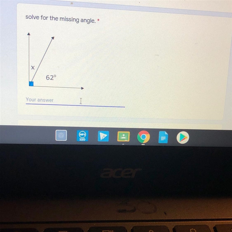 Solve the missing angle-example-1