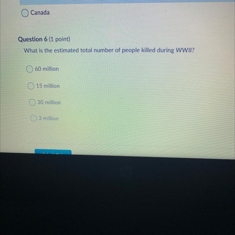 What is the estimated total number of people killed during WWll-example-1