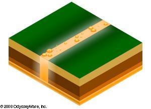 Which image best represents the process that is most likely to have formed the Rocky-example-2