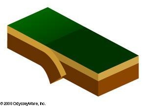 Which image best represents the process that is most likely to have formed the Rocky-example-3