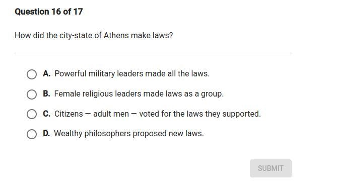 How did the city-state of athens make laws-example-1