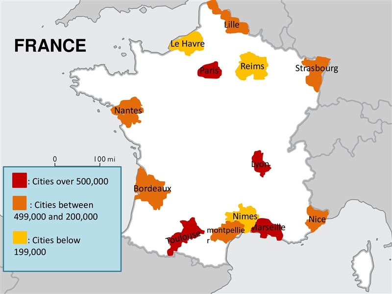 Write a paragraph describing the location of the major population centers. Make note-example-1