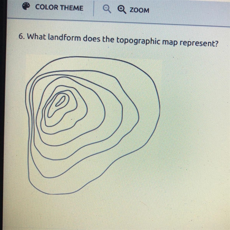 What landform does the topographic map represent?-example-1