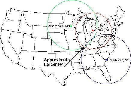 Where is the epicenter of the earthquake located?-example-1