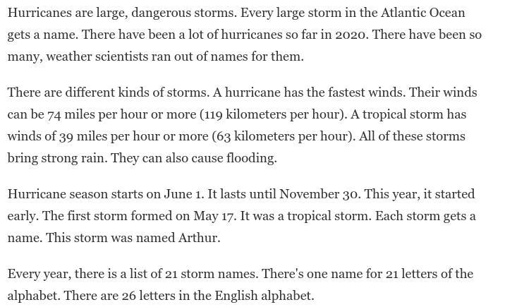 Select the paragraph from the Introduction that explains WHY hurricanes in 2020 are-example-1