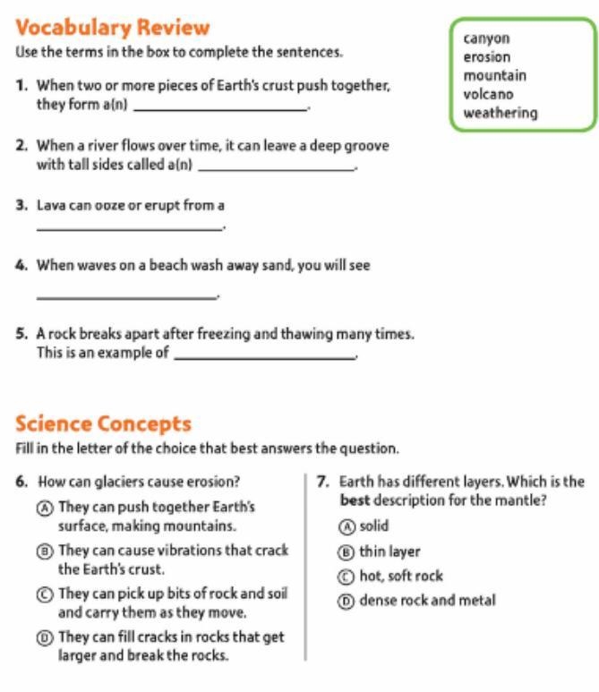 What happens when 2 pieces of earth’s crust push together?-example-1