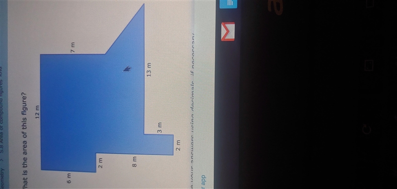 What is the area of this figure? I'm confused with the triangle on the rights height-example-1