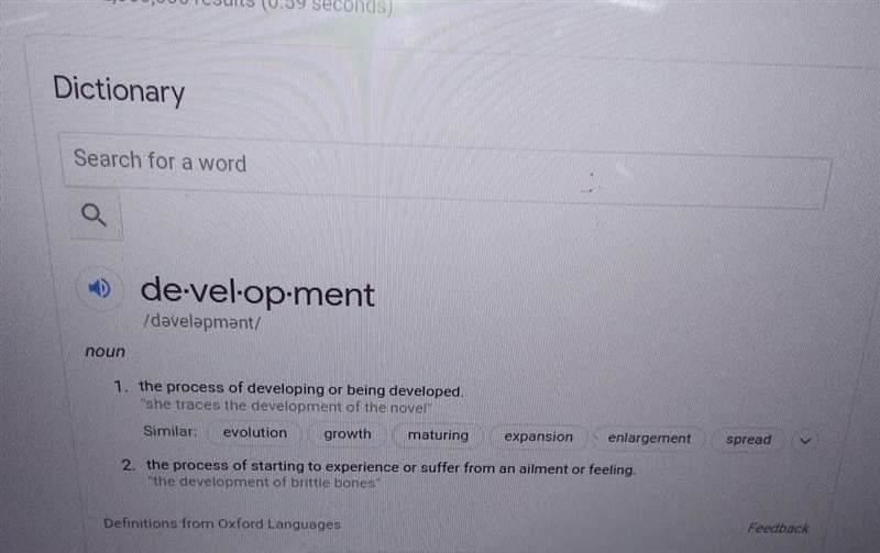 What is the meaning of development?​-example-1