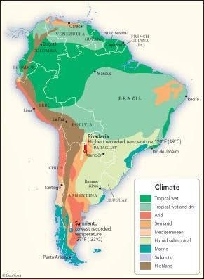 The region labeled with the number 2 on the map above is a __________ climate region-example-2