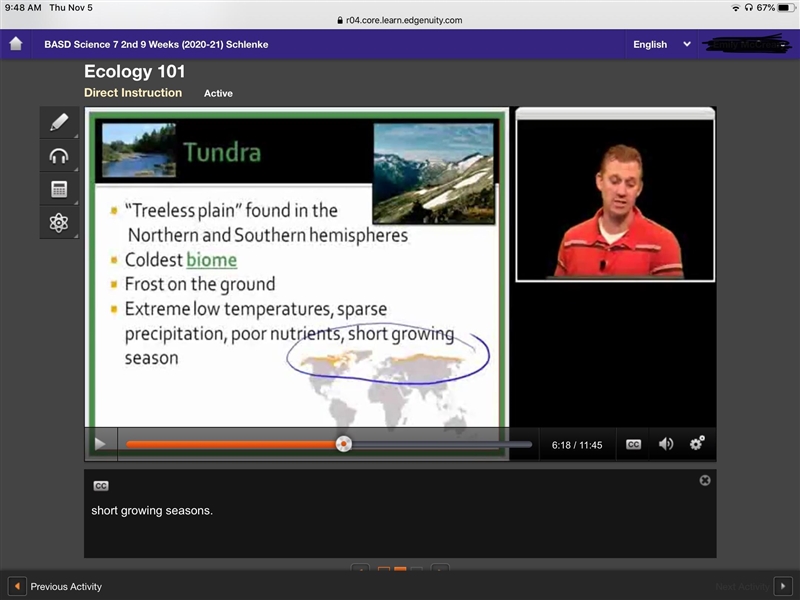 Tundra is known for its a. sparse precipitation and extreme cold temperatures b. sparse-example-1