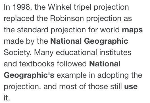 Which projection is used by National Geographic?-example-1