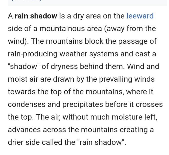 \mapstoWhat is rain shadow area? How does it occur?​-example-1