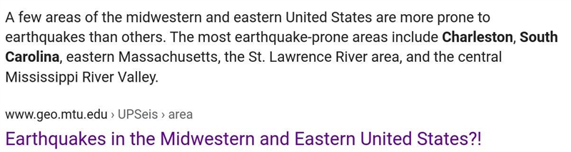 Which coast of the united states is mostly to have earthquakes?-example-1