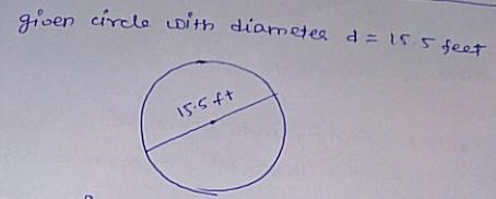 Consider the circle below with diameter given. Round all answers to the nearest hundredth-example-1