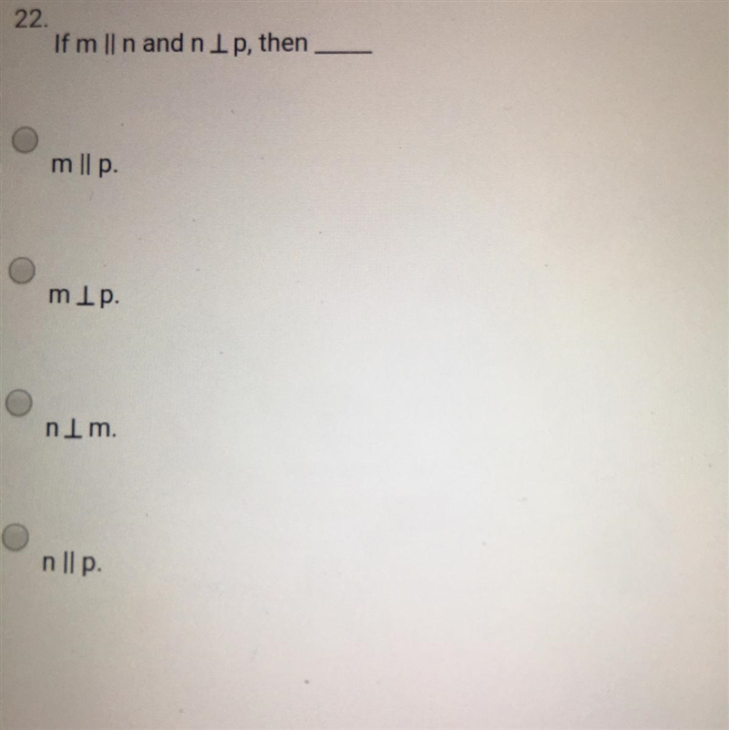 If m || n and n I p then?-example-1