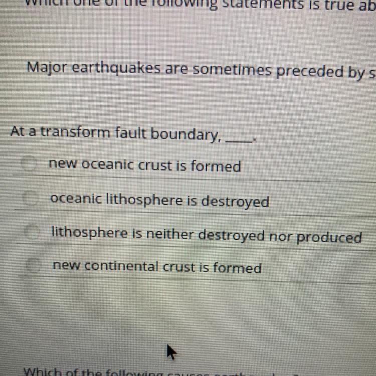 At a transform fault boundary,-example-1