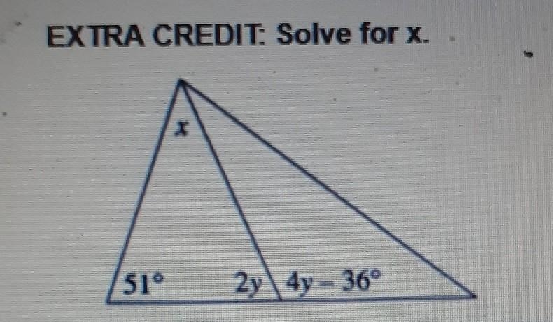 I need help :( its asking to solve for X​-example-1