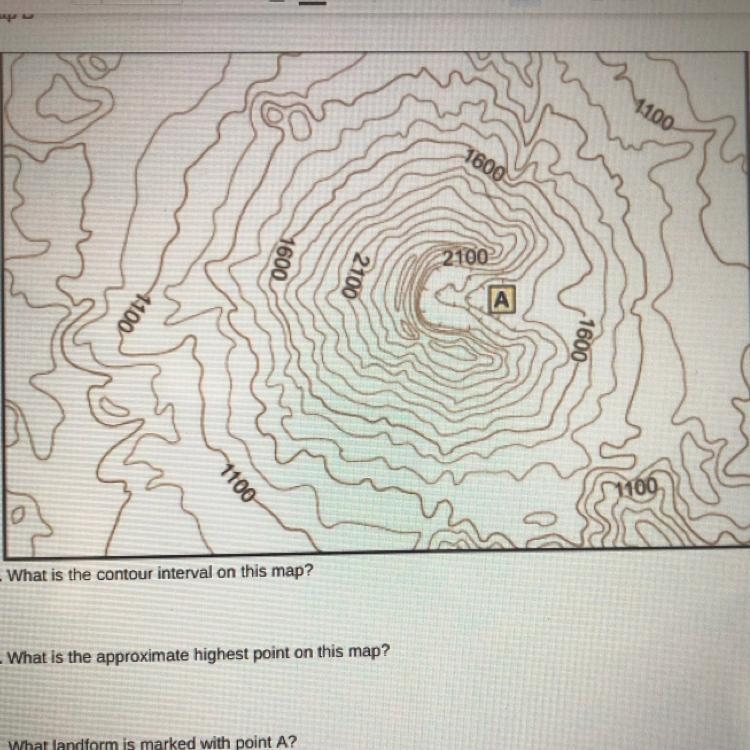 1. What is the contour interval on this map?-example-1