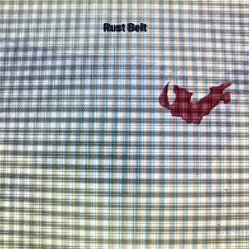 Why would geographers consider the region indicated by the red color on the map to-example-1