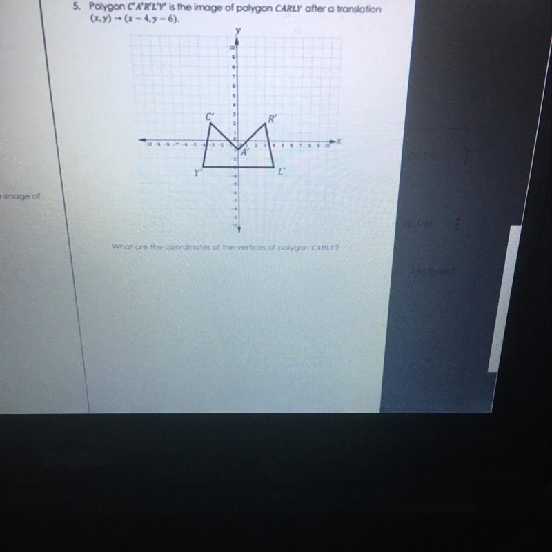 What are the coordinates of the vertices of polygon carly-example-1