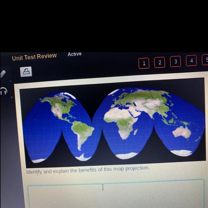 Identify and explain the beliefs of this map projection￼-example-1