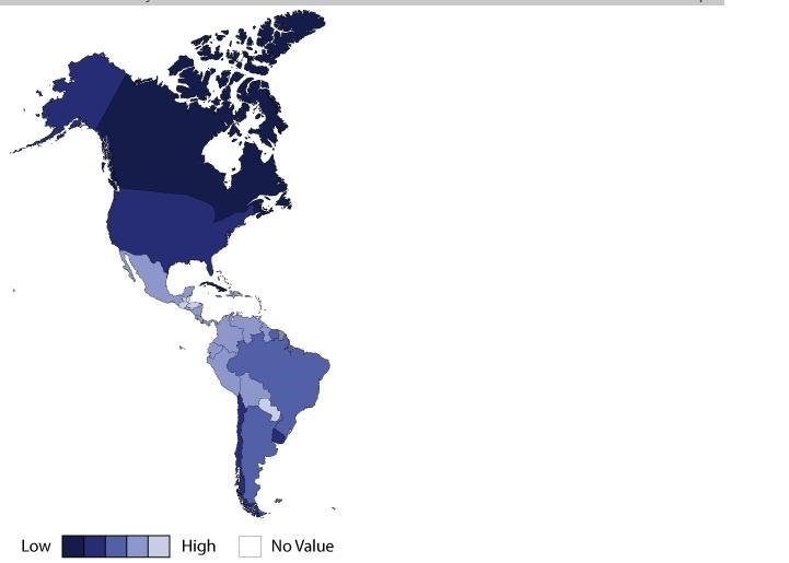 What is most likely inferred about the birth rates of Central America based on this-example-1