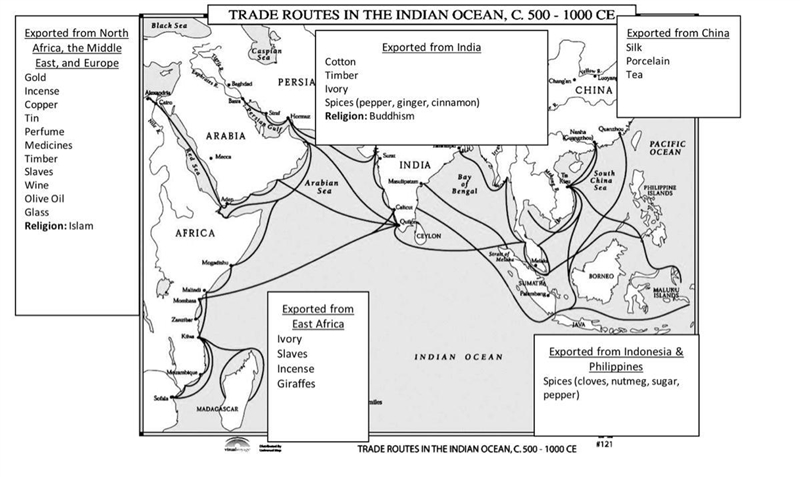 What were three locations that gold was traded to?-example-1