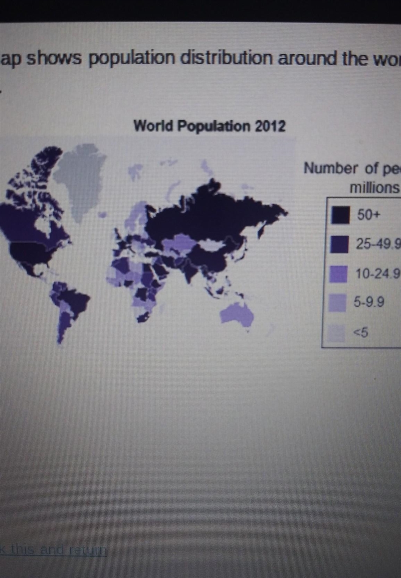 Which two continents are the most densely populated​-example-1