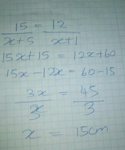 5.For the pair of similar triangles, find the value of x.-example-1