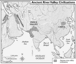 Ancient China river valley labeled map-example-1