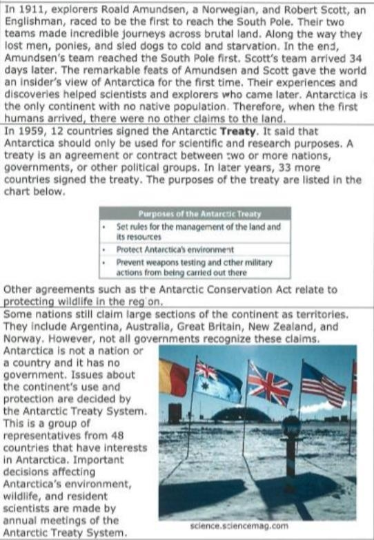 Why is Antarctica governed by a treaty instead of a government? How might future developments-example-1