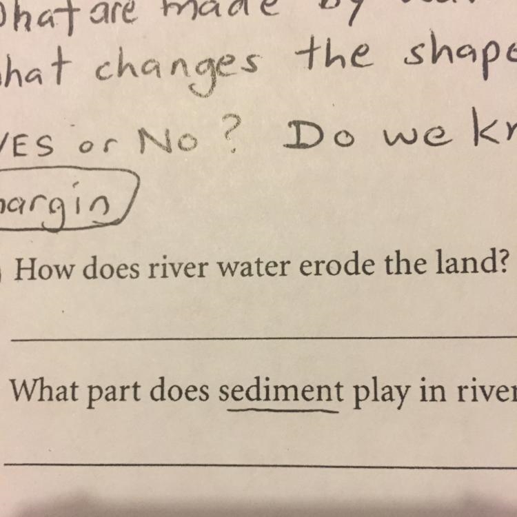 How does river water erode the land-example-1