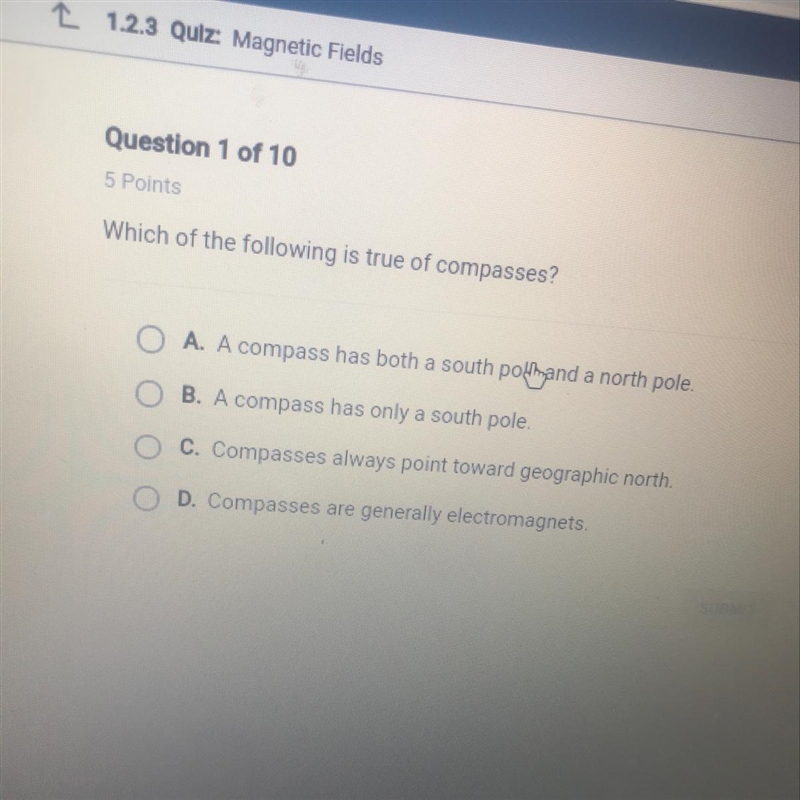 Which of the following is true of compasses?-example-1