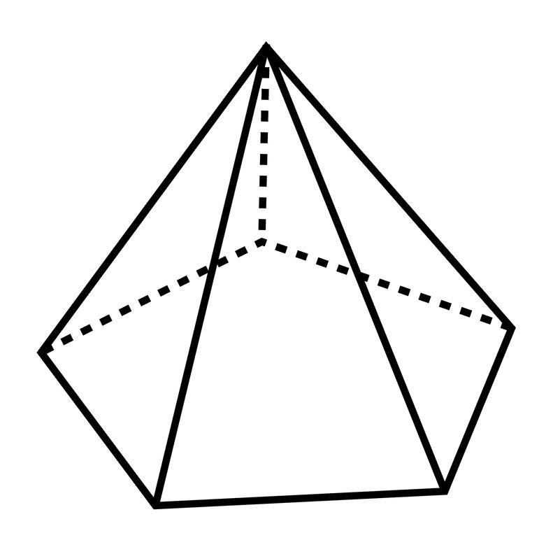 Can you cut a pyramid with a base of a pentagon? If so which shape will the cross-example-1