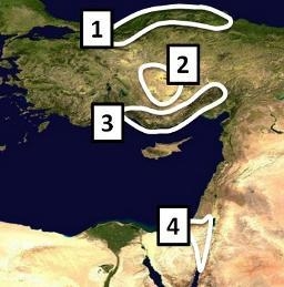 Analyze the map below and answer the question that follows. A satellite map of the-example-1