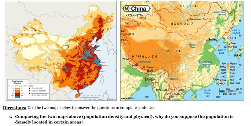 Look at the two maps, and answer the question.-example-1